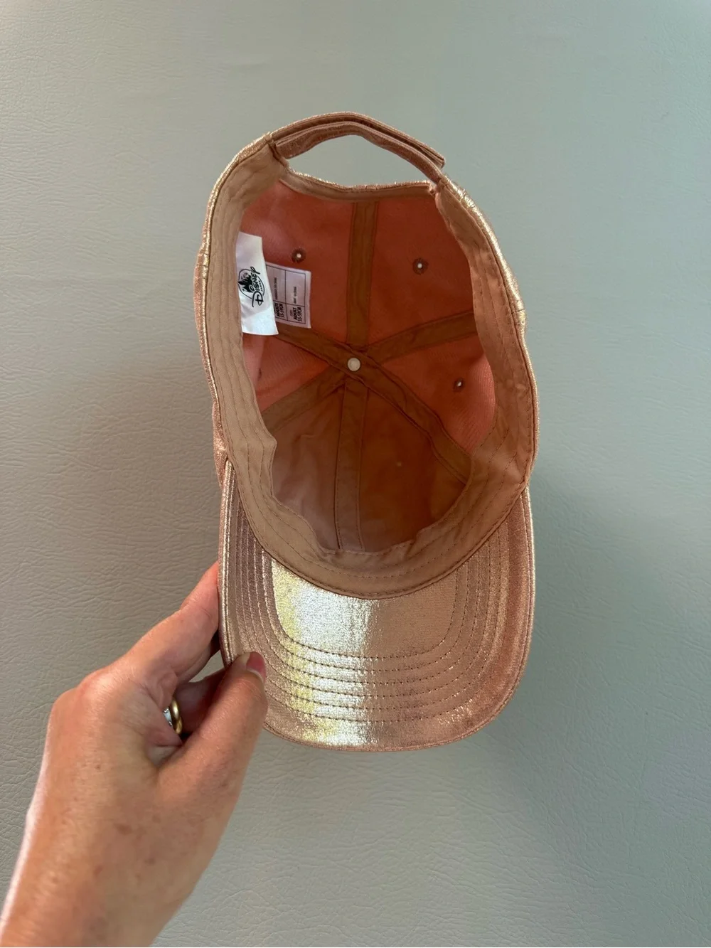 Disney Parks Briar Rose Gold Baseball Cap Hat Pink Sequins Mickey Icon Adult
